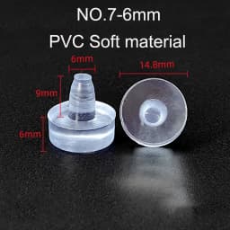 10/20pcs Round PVC Furniture Foot Nail Rubber Glide Nail Office Table Chair Leg Floor Protector Round Sliding Disc Noise Killer