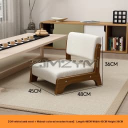 Modern Lazy Sofa Chair Japanese Living Room Furniture Back Floor Nordic Wind Bay Window Wood Low Chair