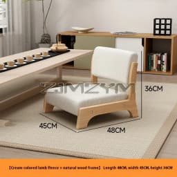Modern Lazy Sofa Chair Japanese Living Room Furniture Back Floor Nordic Wind Bay Window Wood Low Chair