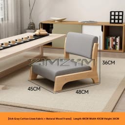Modern Lazy Sofa Chair Japanese Living Room Furniture Back Floor Nordic Wind Bay Window Wood Low Chair