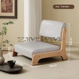 Modern Lazy Sofa Chair Japanese Living Room Furniture Back Floor Nordic Wind Bay Window Wood Low Chair
