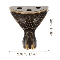 10 Pcs Zinc Alloy Furniture Feet Legs for Decorative Box Base Metal Table Chair Replacement Short Bronze Hardware