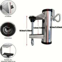 1pcs Outdoor Terrace Umbrella Clip Deck Bench Partner Frame Fixed Clip Railing Boat Pole Fence Wild Dining Table Fixed Fixture