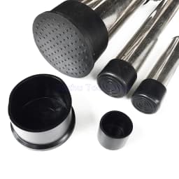 Round Black PVC Soft Rubber Pipe Sleeve Tube Cap Table Chair Foot Pad Protective Cover 6 8 10 12 14 16 19 20 22 25-120mm