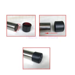 Round Black PVC Soft Rubber Pipe Sleeve Tube Cap Table Chair Foot Pad Protective Cover 6 8 10 12 14 16 19 20 22 25-120mm