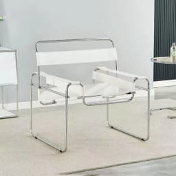 Vasily Chair Designer Single Used Casual Sofa Chair Stainless Steel Saddle Leather Living Room Balcony Study Chair Sofa Chairs