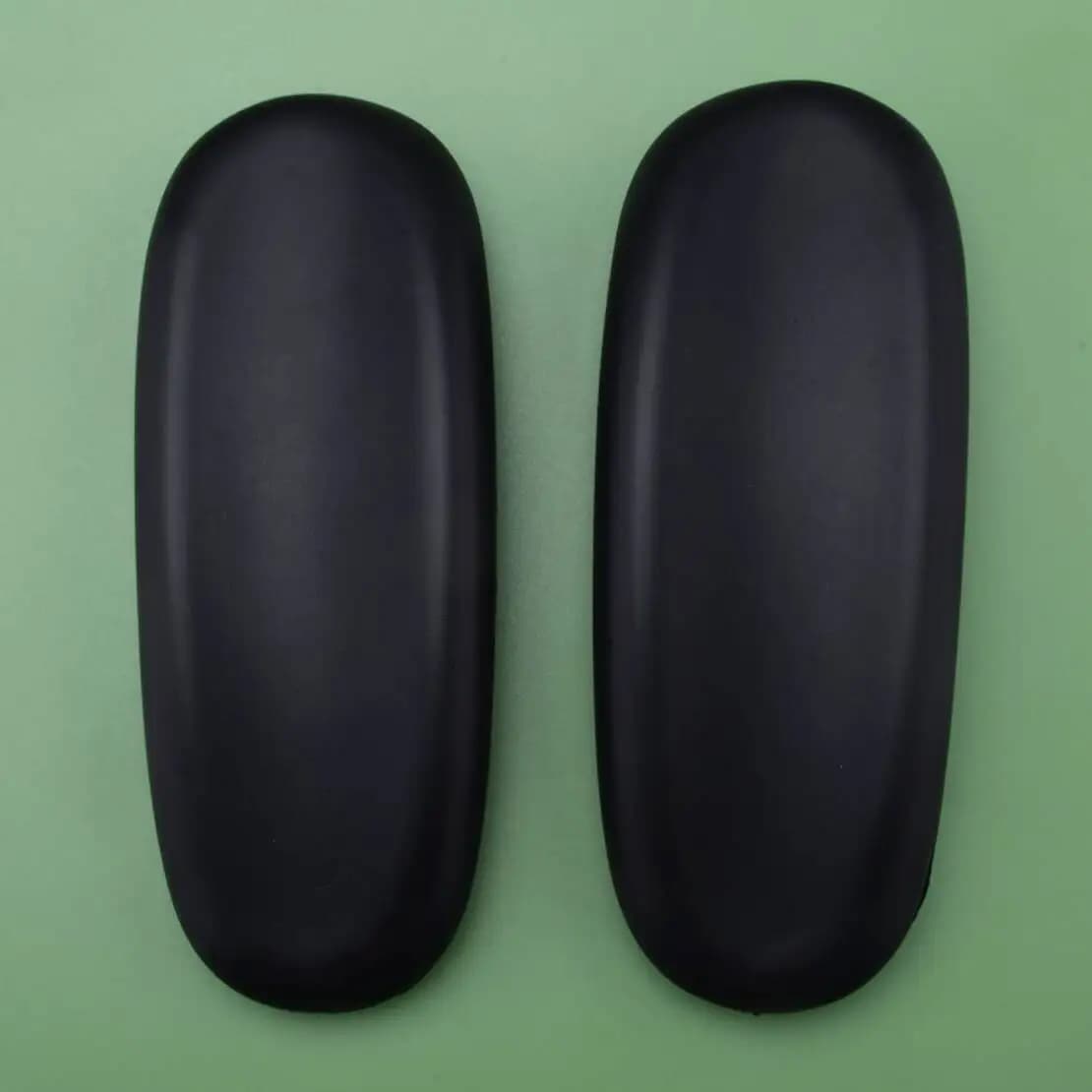 2Pcs Armrest Arm Pad Cap Cover Cushion for Office Gaming Swivel Chair Black PU Leather