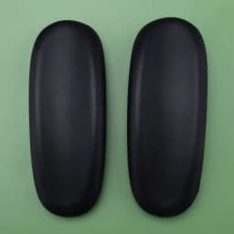 2Pcs Armrest Arm Pad Cap Cover Cushion for Office Gaming Swivel Chair Black PU Leather