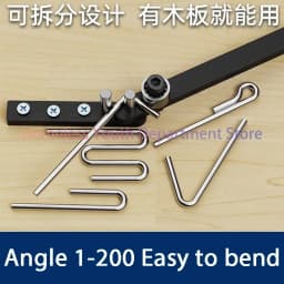 Manual Iron Wire Bender Tool - Solid 304 Stainless Steel Rebar Round Rod Bar Stirrups Bending Machine for DIY, Metalworking Hook