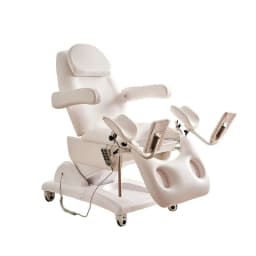 Electric Gynecology Exam Table With Metal Frame Synthetic Leather Upholstery And Stirrups For OB GYN Clinic Hospital Use