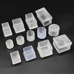 Transparent Rectangle 15-40mm Round 10-76mm Oval Chair Leg Caps Clear PVC Non-Slip Furniture Table Cover Feet Sock Protector Pad