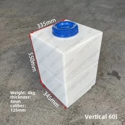 60L PE Plastic Square Water Tank for Food Trucks and RVs Large-Capacity Household Water Storage Barrel with Lid