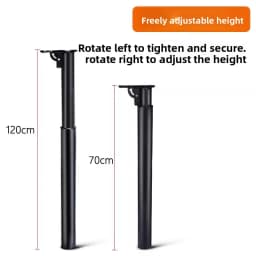Foldable Height Adjustable Table Legs Commercial Iron Art Frame Home Table Adjust Rack Thick Non-Slip Stable Furniture Support