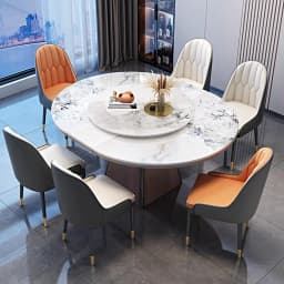 Luxury Modern Extendable Foldable Folding Marble Round Solid Wood Dining Table Chair Set 4 6 Seater Oval Room Furniture Designs