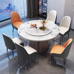 Luxury Modern Extendable Foldable Folding Marble Round Solid Wood Dining Table Chair Set 4 6 Seater Oval Room Furniture Designs