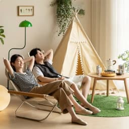 Foldable Chair for Small Spaces, Living Room, Balcony, Modern Lounge Chair for Home or Outdoor Use, Tear-Resistant Canvas Fabric