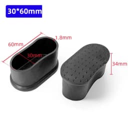 10 Pcs/Lot 30/40/50/60mm Lenght Oval Jacket PVC Cover Dan Chair Foot Furniture Accessories Thickened Wear-resistant Leg Durable
