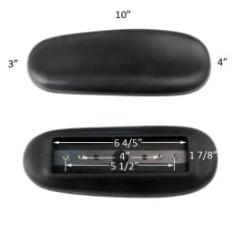 1 Pair PU Leather Office Home Computer Chair Replacement Pressure Relief Arm Pads Caps Armrest Univeral 4" 5.5" Mounting Hole