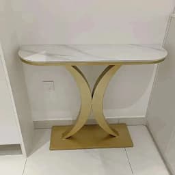 Nordic Light Luxury Console Table for Living Room Furniture Entryway Table Modern Hallway Table Semicircular Entrance Tables