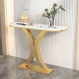 Nordic Light Luxury Console Table for Living Room Furniture Entryway Table Modern Hallway Table Semicircular Entrance Tables