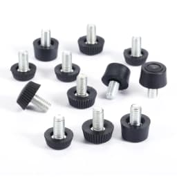 10Pc M6*10mm Thread Height Adjustable Leveling Chair Leg Feet Furniture Mat Screw-in Base Sofa Bed Cabinet Table Floor Protector