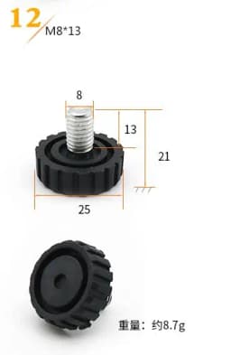 8pc/pack Anti-skid Furniture Adjustable Bolt Chair Feet Level Floor Protector Leg Pad Base M8 M6 Sofa Cabinet Table Mute Damping