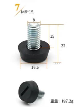 8pc/pack Anti-skid Furniture Adjustable Bolt Chair Feet Level Floor Protector Leg Pad Base M8 M6 Sofa Cabinet Table Mute Damping