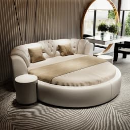 European Style Large Double Bed Round Modern Minimalist Princess Double Bed Luxury Human Camas De Dormitorio Bedroom Furniture