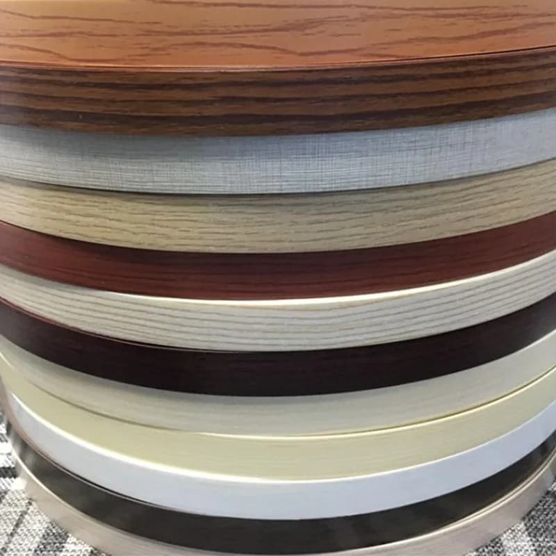 New 10m Self Adhesive Furniture Wood Veneer Decorative Banding Pvc For Furniture Cabinet Office Table Wood Surface Edging