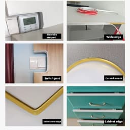 U-shaped Self-Adhesive Edge Banding Decorative Strip Wood Board Table Chair Protector Cover Furniture Seal Strip Home Decoration