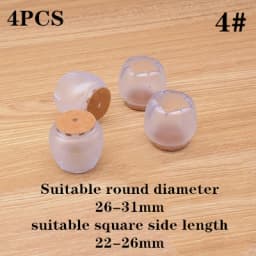 4pcs Furniture Table Feet sofa Pads Protection rubber Non-slip Thicken PVC Wear-resistant Chair Leg Caps Wood Floor Protectors