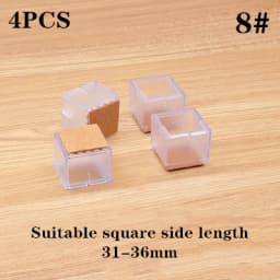 4pcs Furniture Table Feet sofa Pads Protection rubber Non-slip Thicken PVC Wear-resistant Chair Leg Caps Wood Floor Protectors