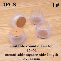 4pcs Furniture Table Feet sofa Pads Protection rubber Non-slip Thicken PVC Wear-resistant Chair Leg Caps Wood Floor Protectors