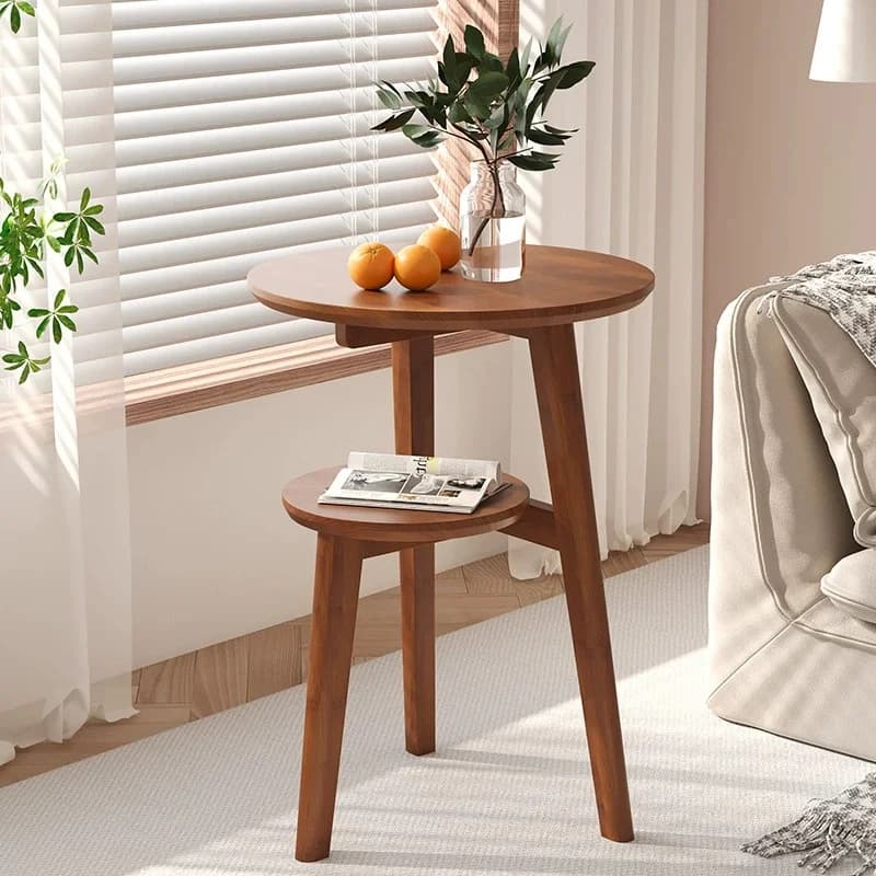 Modern Bedside Cabinets Coffee Table Solid Wood Side Table Movable Living Room Small Coffee Table Home Furniture New