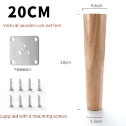 4Pcs Wooden Furniture Legs Tapered Feet Stool Sofa Table Computer Desk Furniture Legs Furniture Accessories Replacement Feet