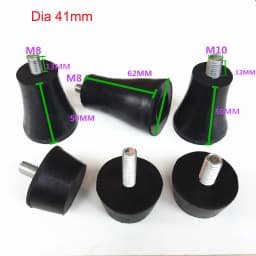 1-10Pcs M6 M8 M10 Black Rubber Adjustable Feet Pad Screw Chairs Furniture Leg Table Leveling Feet Pad Screw Anti-skid