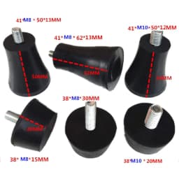 1-10Pcs M6 M8 M10 Black Rubber Adjustable Feet Pad Screw Chairs Furniture Leg Table Leveling Feet Pad Screw Anti-skid