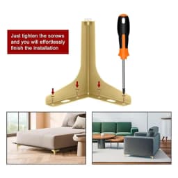 4Pcs Modern Triangle Metal Sofa Legs DIY Replacement Furniture Feet, Universal Cabinet Couch Chair Support Leg Hardware Accessor