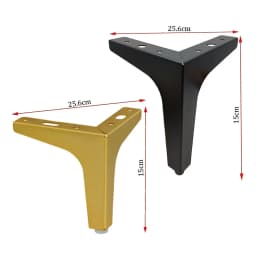 4Pcs Modern Triangle Metal Sofa Legs DIY Replacement Furniture Feet, Universal Cabinet Couch Chair Support Leg Hardware Accessor