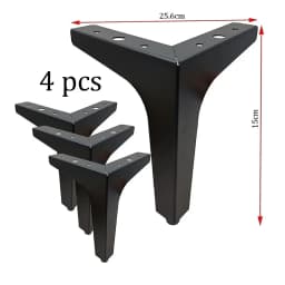 4Pcs Modern Triangle Metal Sofa Legs DIY Replacement Furniture Feet, Universal Cabinet Couch Chair Support Leg Hardware Accessor