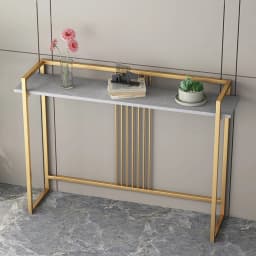 Luxury Hallway Slate Console Table Modern Minimalist Entrance Metal Long Side Table Fashionable Coffee Table Home Furniture