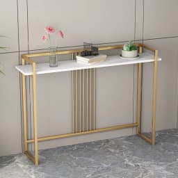 Luxury Hallway Slate Console Table Modern Minimalist Entrance Metal Long Side Table Fashionable Coffee Table Home Furniture