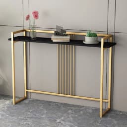 Luxury Hallway Slate Console Table Modern Minimalist Entrance Metal Long Side Table Fashionable Coffee Table Home Furniture