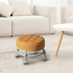 Low Roller Seat Sturdy Universal Swivel Casters Shoe Changing Stool Seat for Living Room Kitchen Fitness Salons Kids and Adult