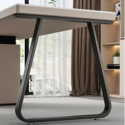 Iron Art Support Feet High-Temperature Painted Bar Stand Single-Side Table Legs Stable Heavy-Duty Table Parts Contemporary Style