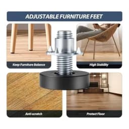 8PCS Gifts Adjustable Furniture Leveling Feet Furniture Levelers Hardware Tools Leg Levelers Table Feet Screw on Glide Leveler