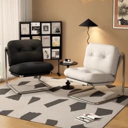 Modern Accent Chair, Mid-Century Style Lounge Chair with Metal Frame , Stylish Leisure Chair for Living Room, Bedroom