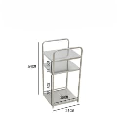 Modern Sofa Side Table Stainless Steel Coffee Table Living Room Corner Tables Multi Functional Storage Rack Kitchen Small Tables