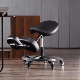 Ergonomic Adjustable Saddle Chair - Posture Corrective Kneeling Stool for Office Computer Desk Chair for Adults & Students