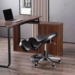 Ergonomic Adjustable Saddle Chair - Posture Corrective Kneeling Stool for Office Computer Desk Chair for Adults & Students
